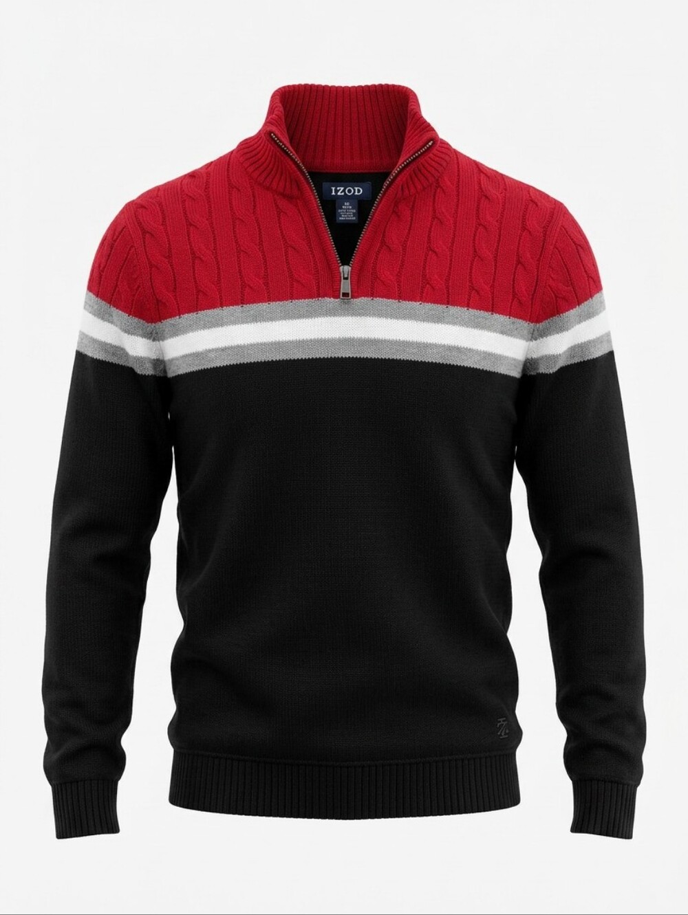 Izod Boy's Cable Knit Half-Zip Sweater. New With Tags #177